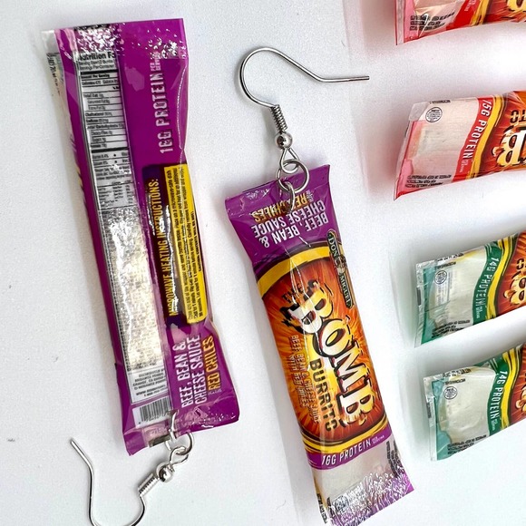 Burrito Earrings - Frozen Food Earrings - Mini Brands Earrings - Teacher Earring - Picture 4 of 10
